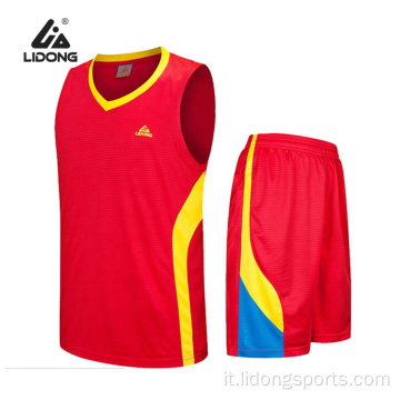 Design di maglia da basket universitario personalizzato Lidong